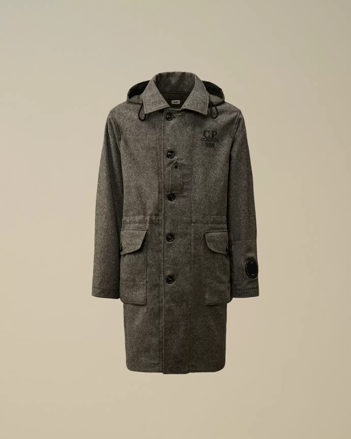 Shetland Twill Hooded Car Coat<C.P. Company Cheap