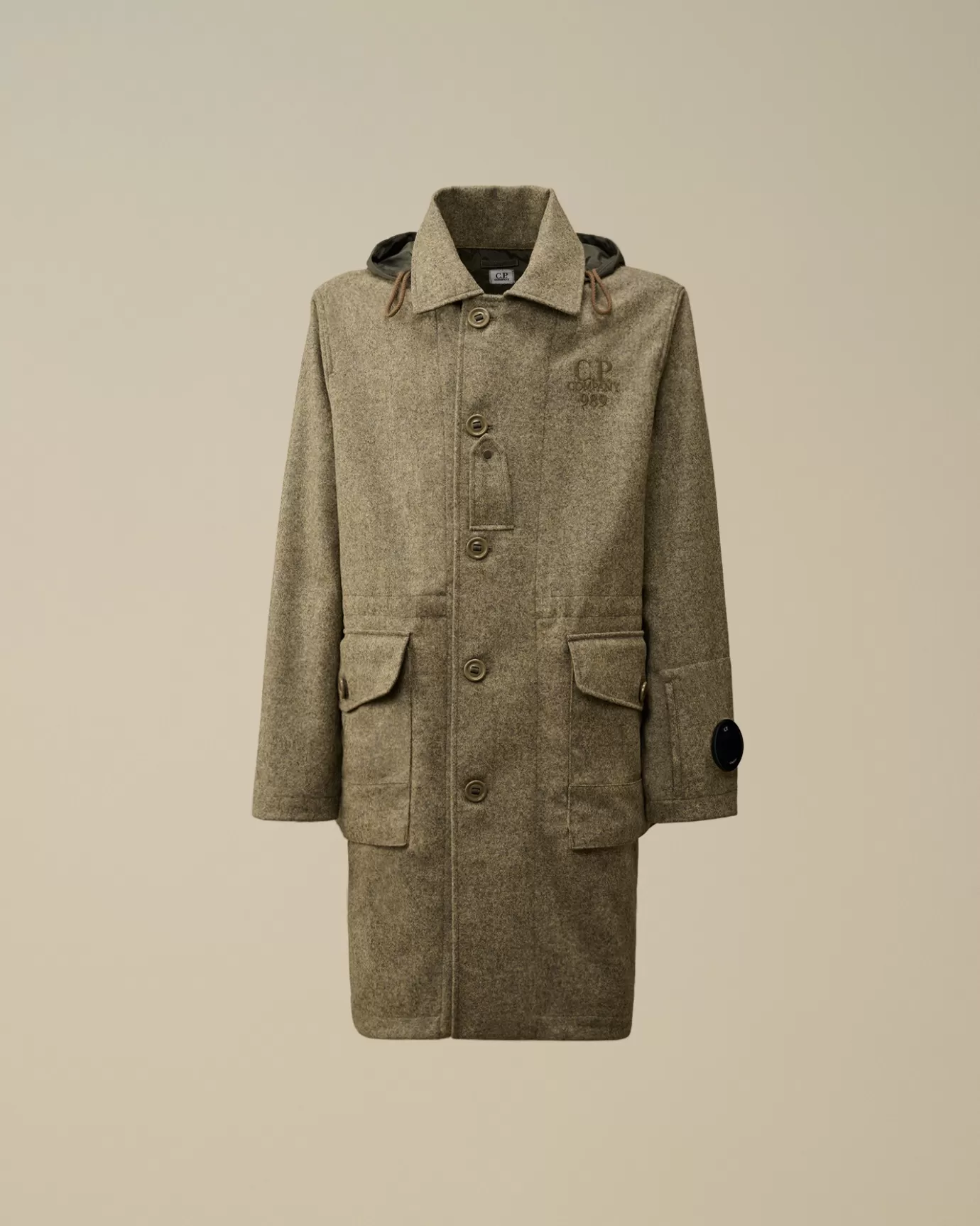 Shetland Twill Hooded Car Coat<C.P. Company Online