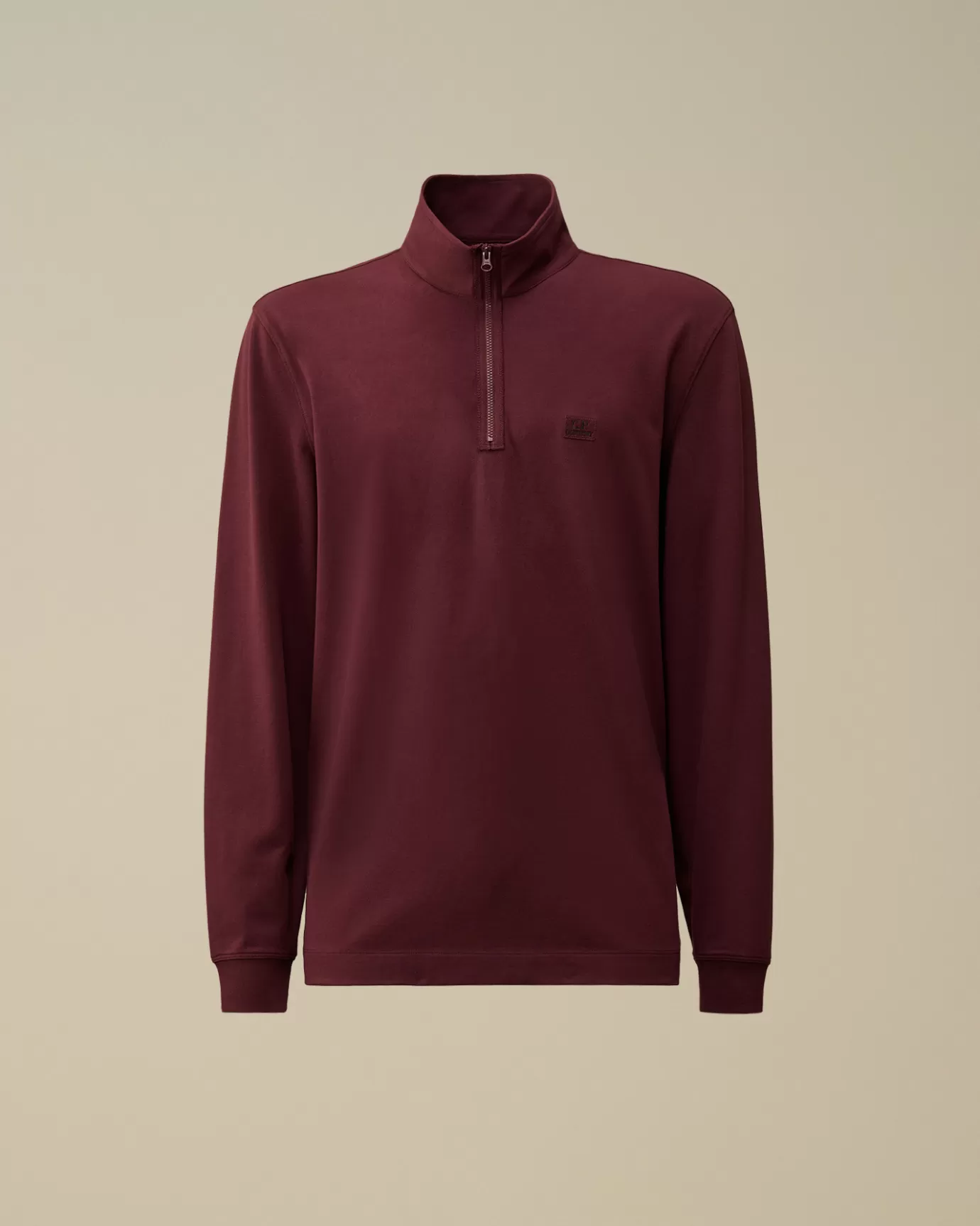 Stretch Piquet Longsleeve Zipped Polo<C.P. Company Best Sale