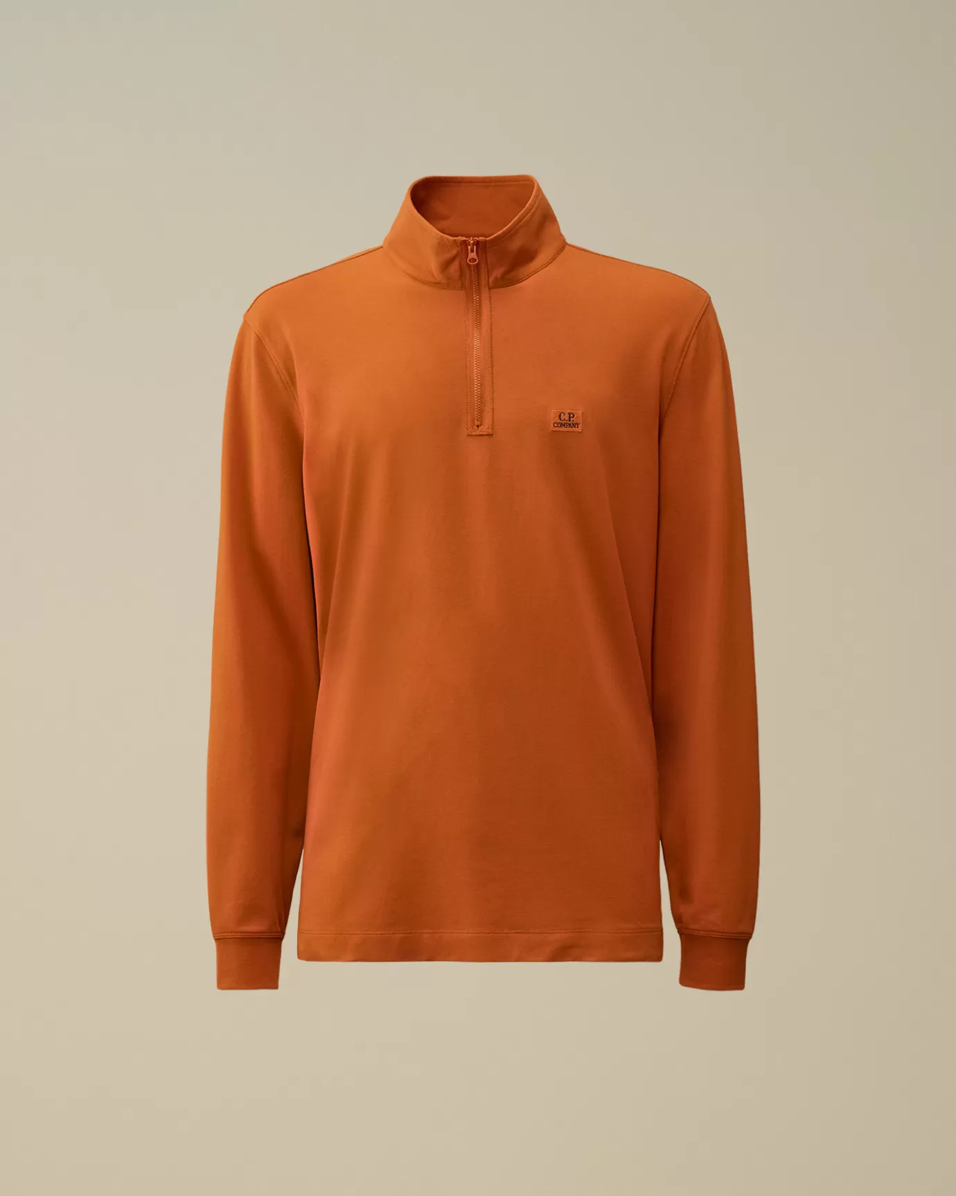 Stretch Piquet Longsleeve Zipped Polo<C.P. Company Clearance