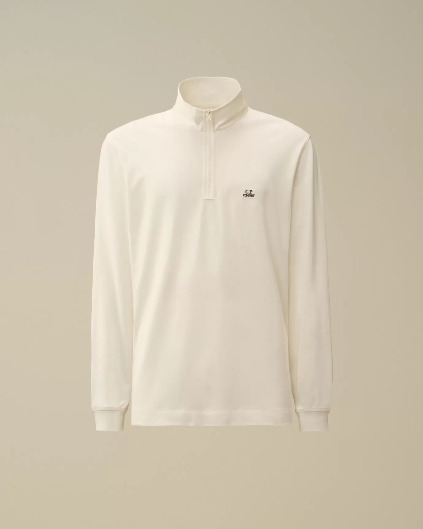 Stretch Piquet Longsleeve Zipped Polo<C.P. Company Sale