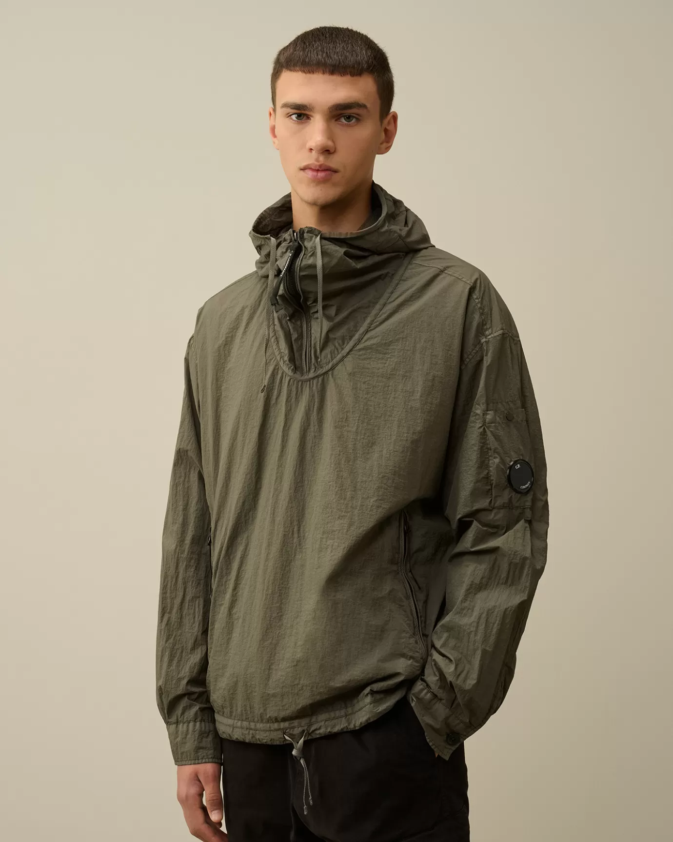 Taylon-L Half Zipped Hooded Overshirt<C.P. Company Discount