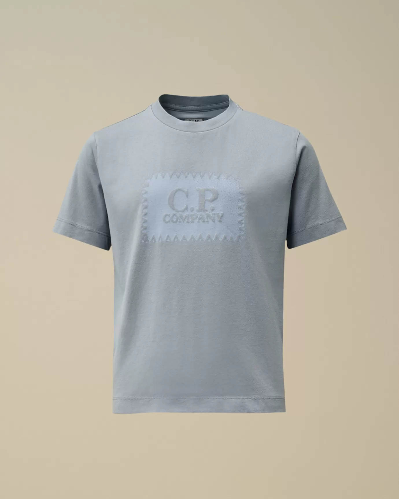 U16 Cotton Jersey 30/1 Label Style T-Shirt<C.P. Company Cheap