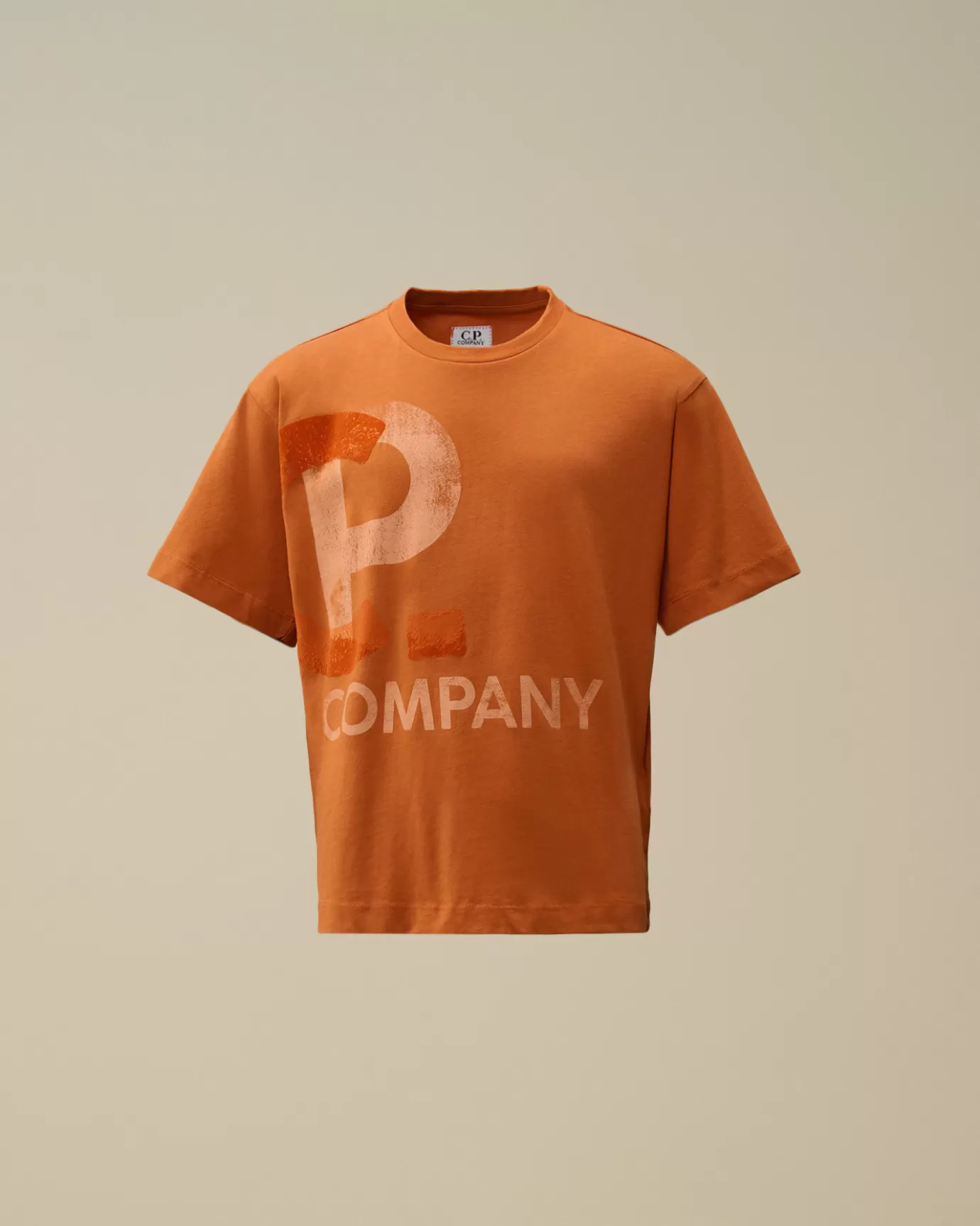 U16 Cotton Jersey 30/1 Maxi Logo T-Shirt<C.P. Company Store