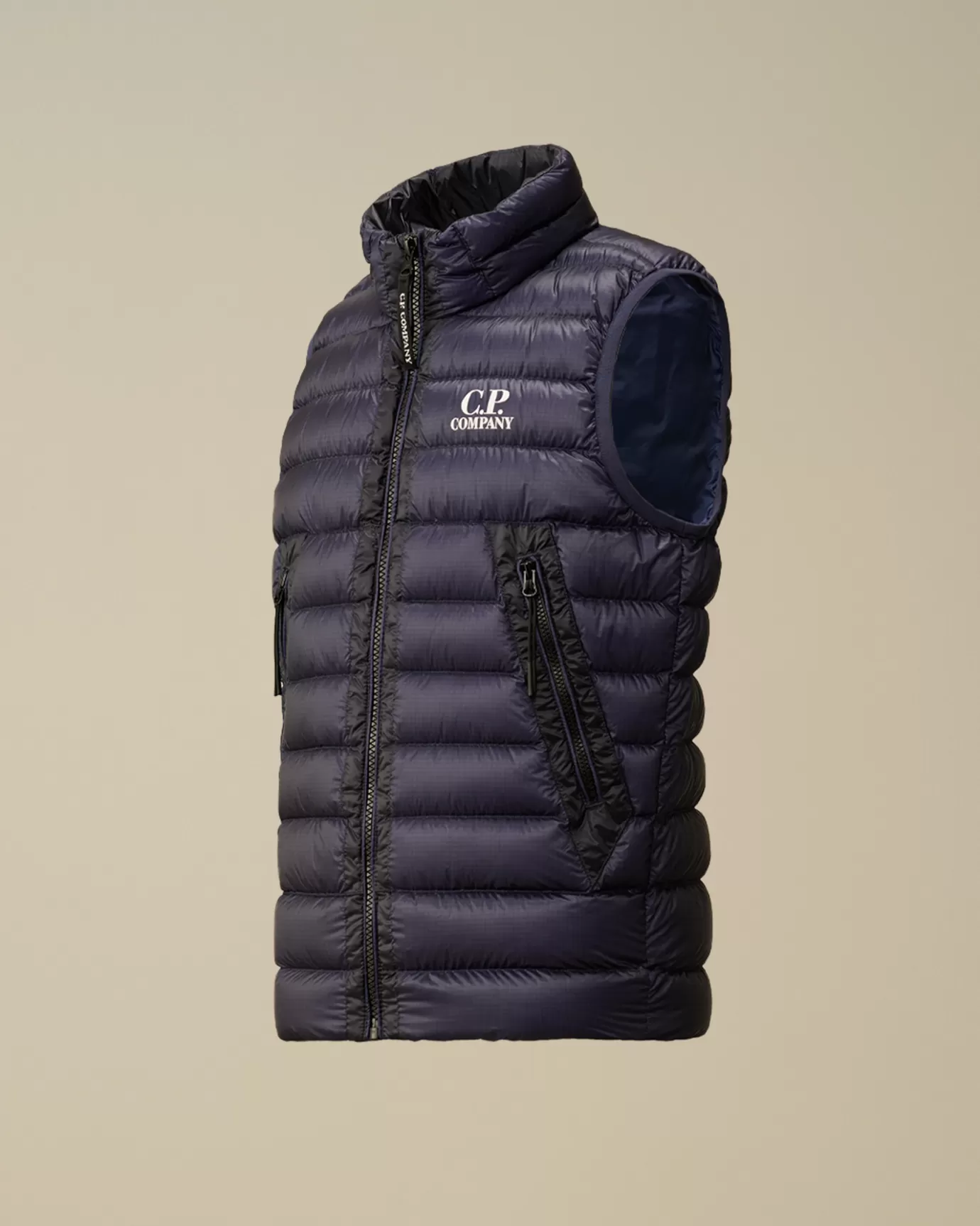 U16 D.D. Shell Ripstop Logo Down Vest<C.P. Company Sale