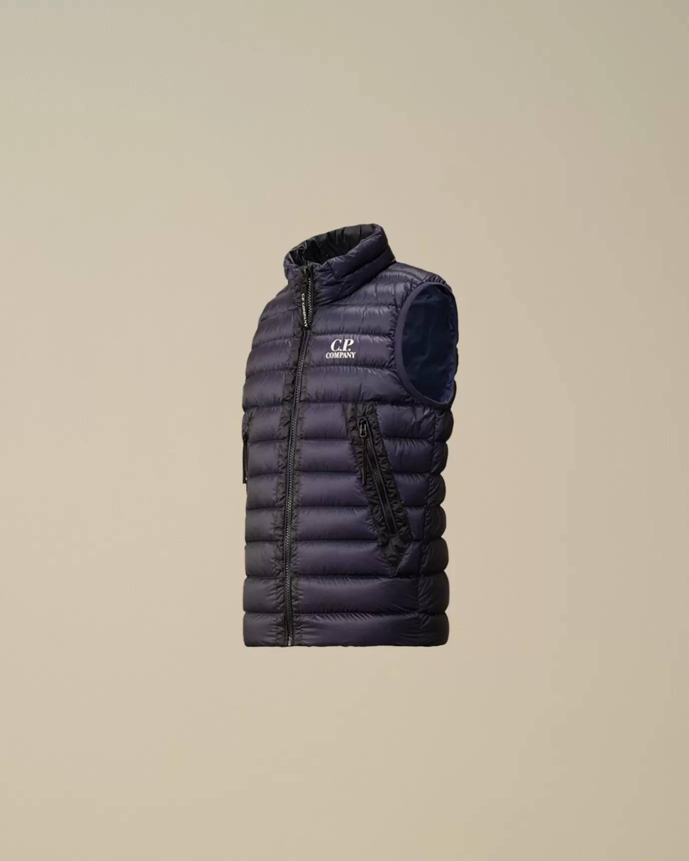 U16 D.D. Shell Ripstop Logo Down Vest<C.P. Company Store