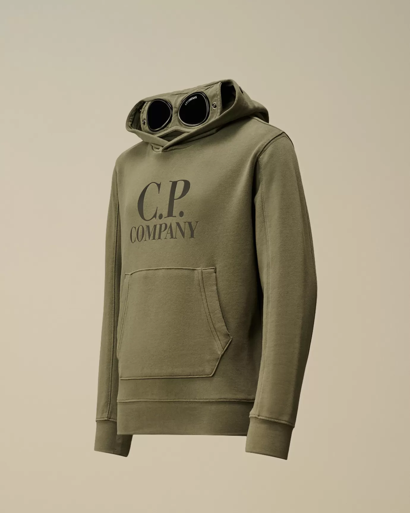 U16 Diagonal Fleece Goggle Hooded Sweatshirt<C.P. Company Store