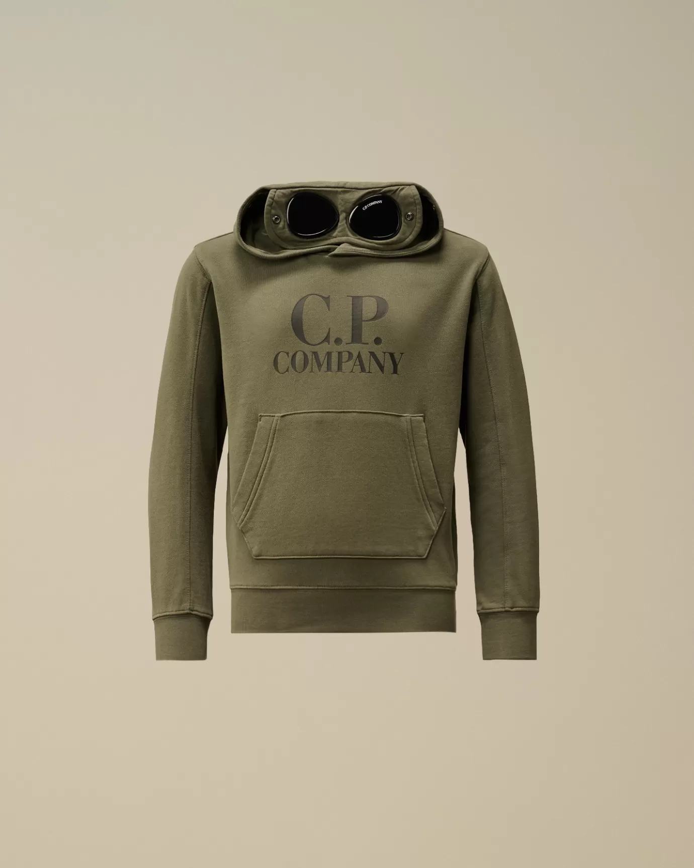 U16 Diagonal Fleece Goggle Hooded Sweatshirt<C.P. Company Best