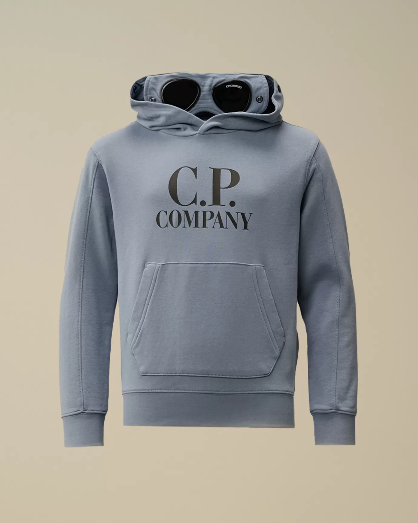 U16 Diagonal Fleece Goggle Hooded Sweatshirt<C.P. Company Online