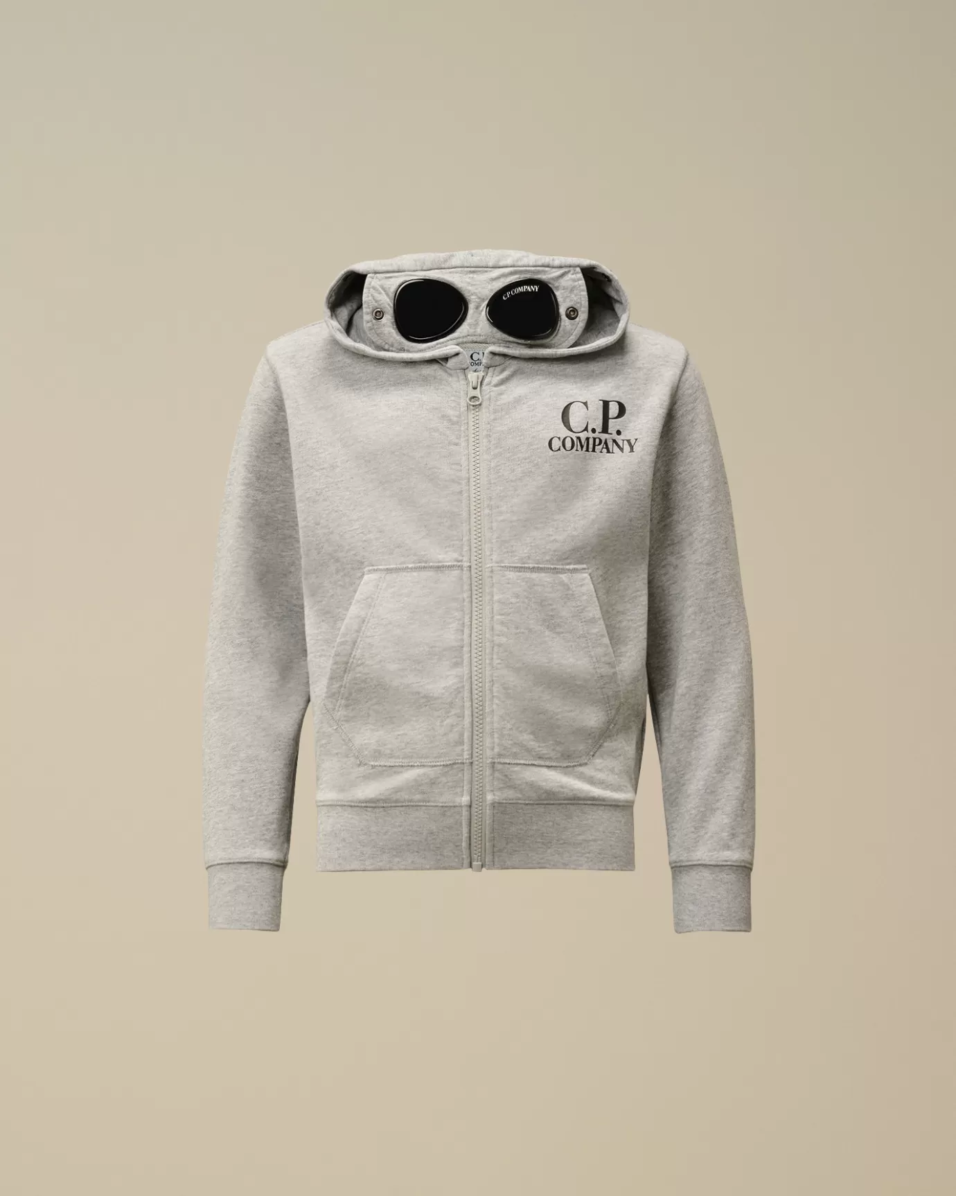 U16 Diagonal Fleece Goggle Zipped Hooded Sweatshirt<C.P. Company Fashion