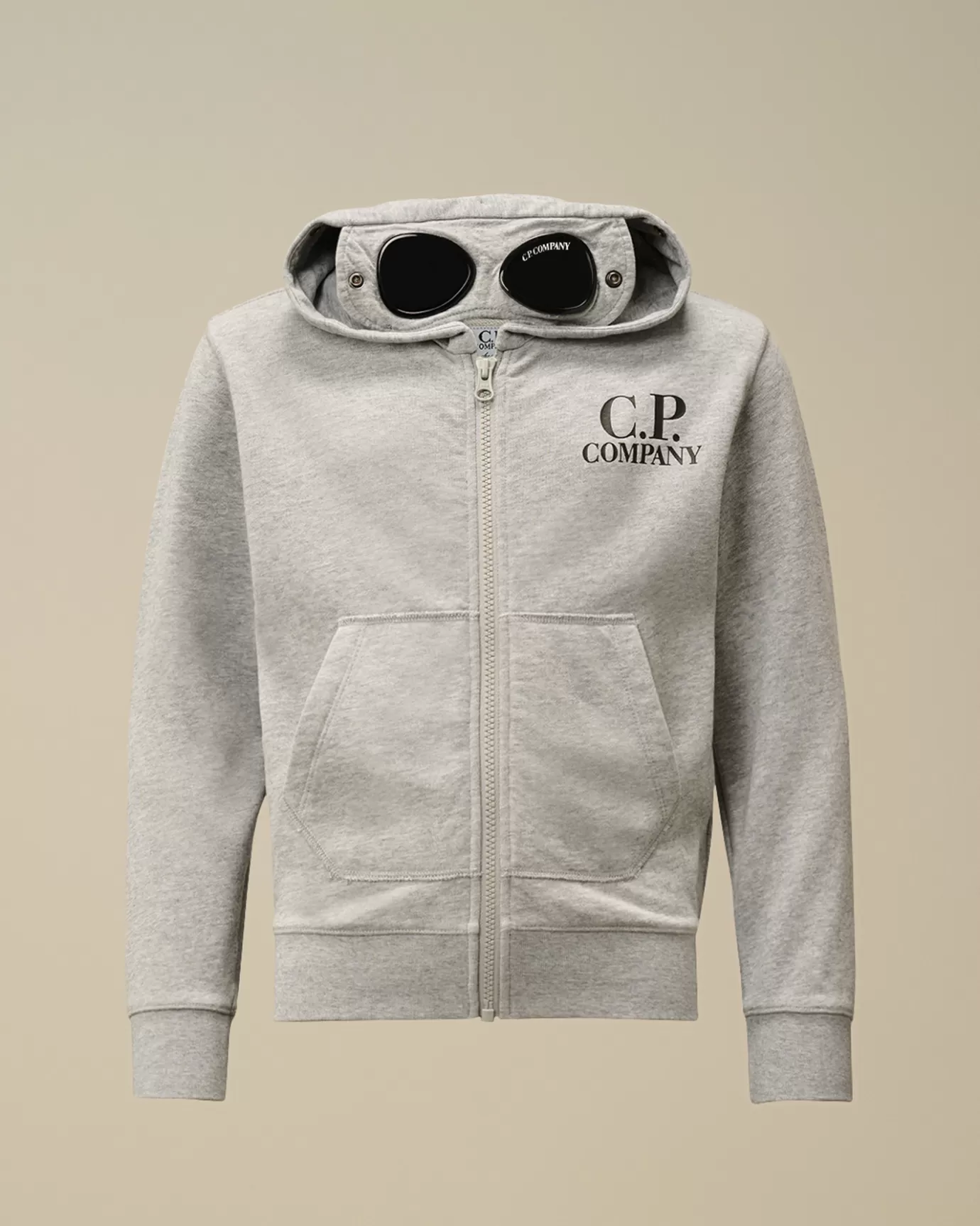 U16 Diagonal Fleece Goggle Zipped Hooded Sweatshirt<C.P. Company Sale