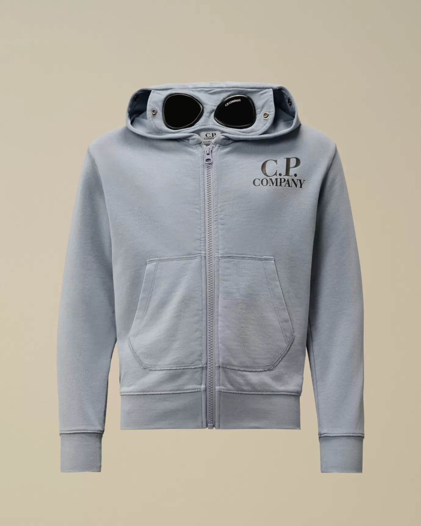 U16 Diagonal Fleece Goggle Zipped Hooded Sweatshirt<C.P. Company Outlet