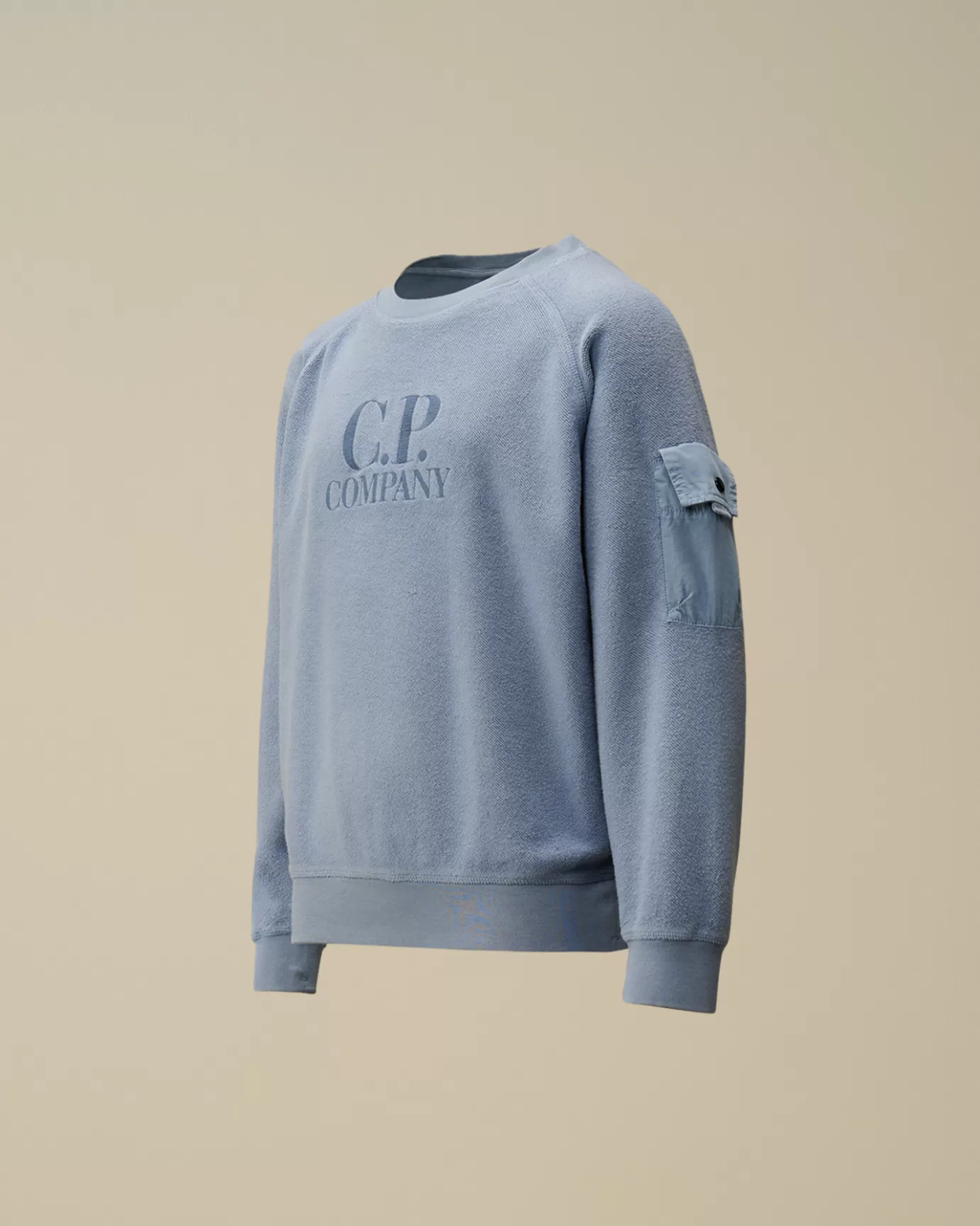 U16 Diagonal Fleece Mixed Boxy Crew Neck Sweatshirt<C.P. Company Outlet