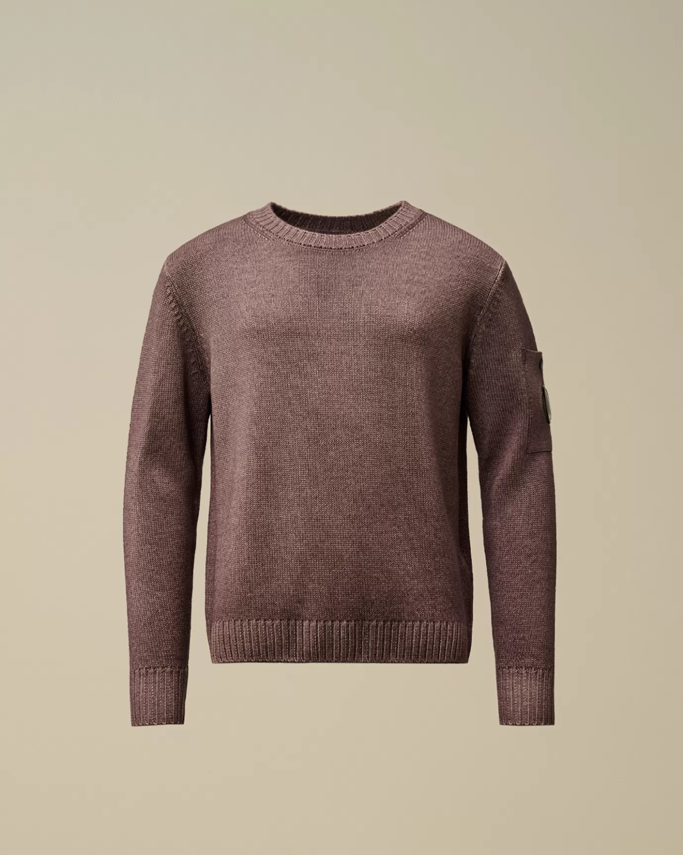 U16 Fast Dyed Merino Wool 7 Gauge Crew Neck Knit<C.P. Company Discount