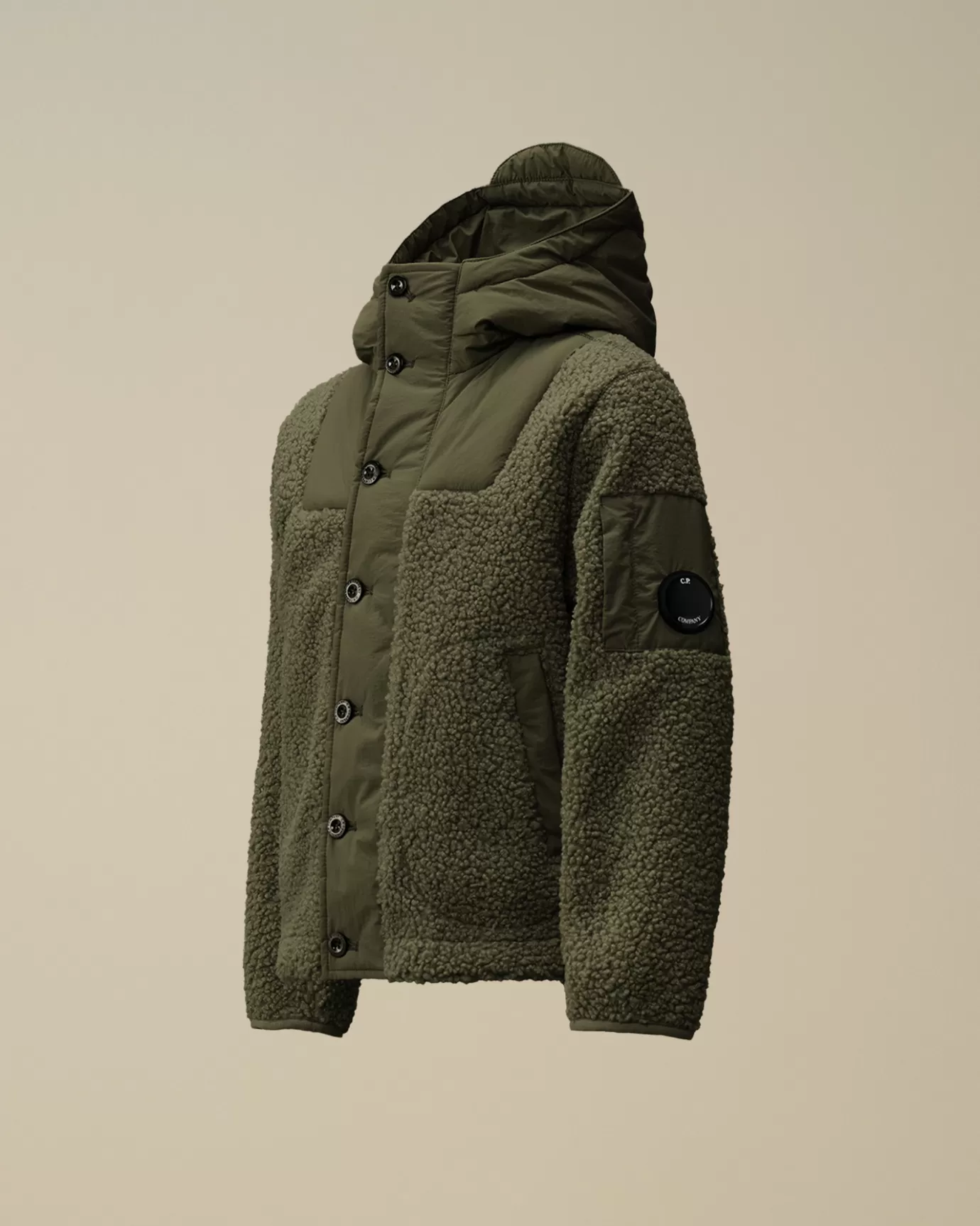 U16 Polar Shell Buttoned Hooded Jacket<C.P. Company Best Sale