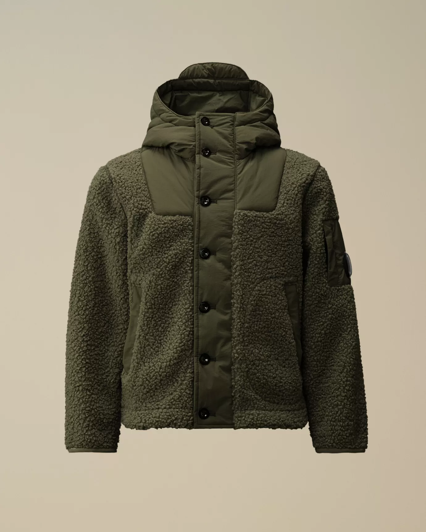 U16 Polar Shell Buttoned Hooded Jacket<C.P. Company Best Sale