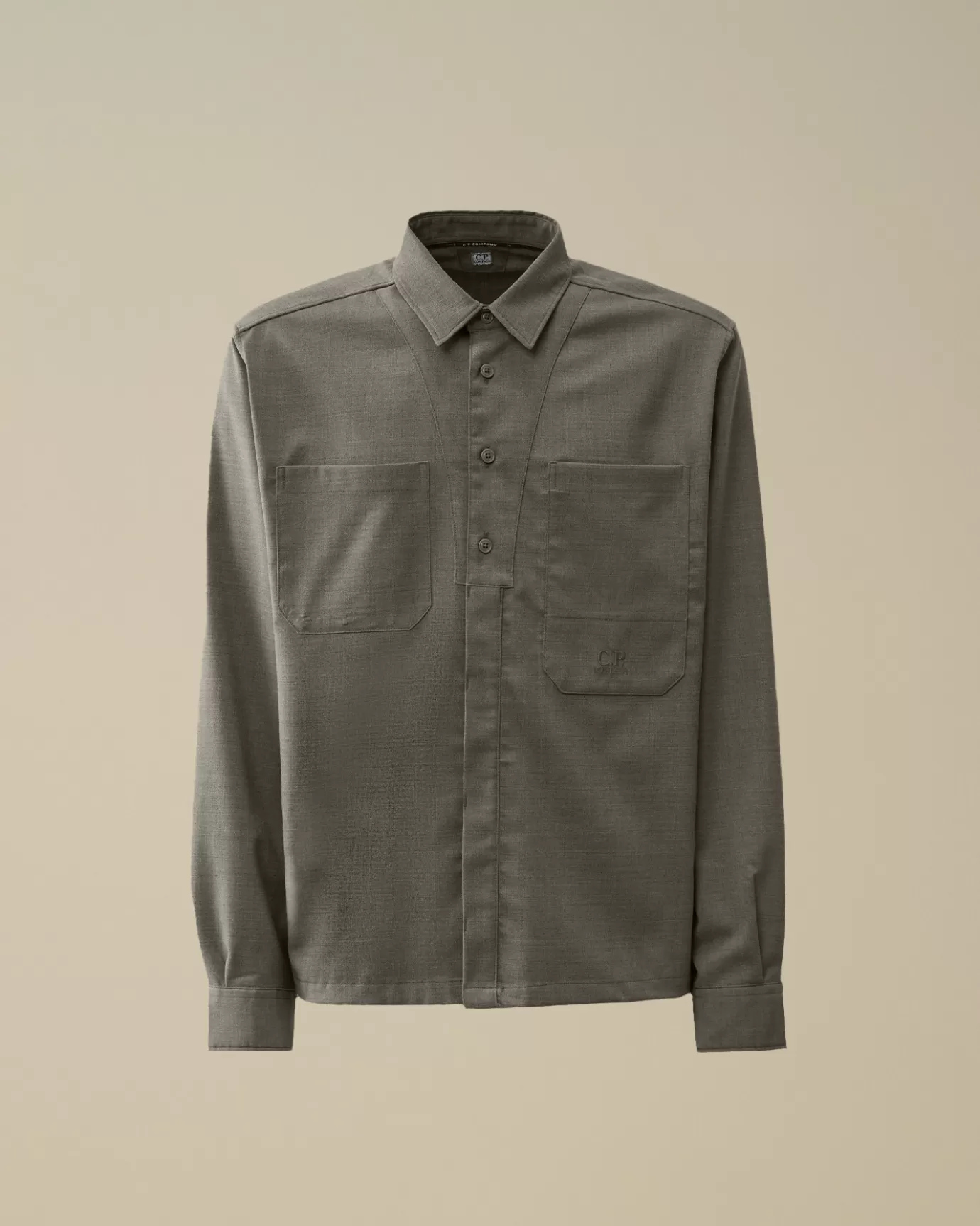 Wool Gabardine Shirt<C.P. Company Discount