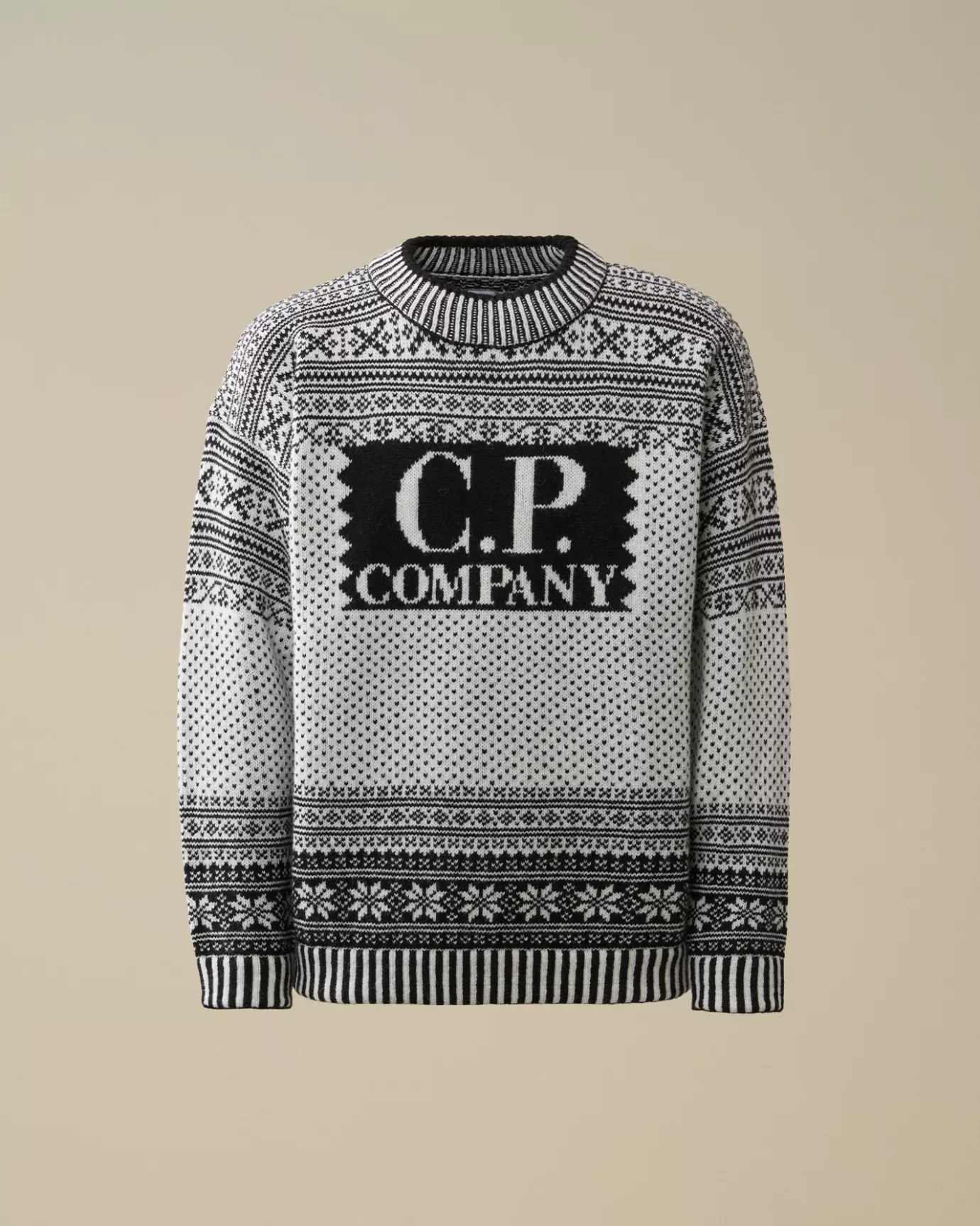 Wool Jacquard Logo Knit<C.P. Company Outlet