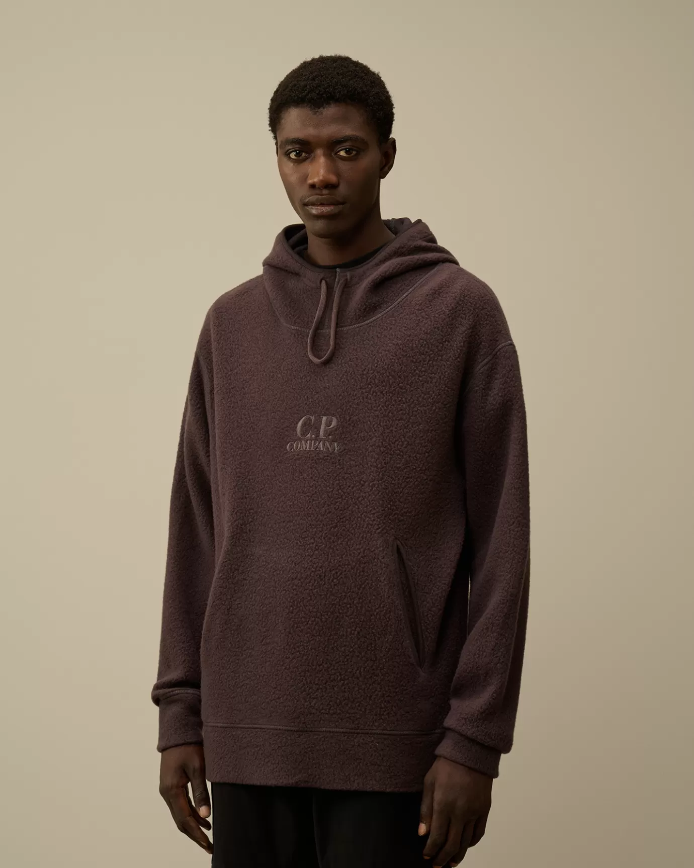 Wool Polar Fleece Hooded Sweatshirt<C.P. Company Clearance